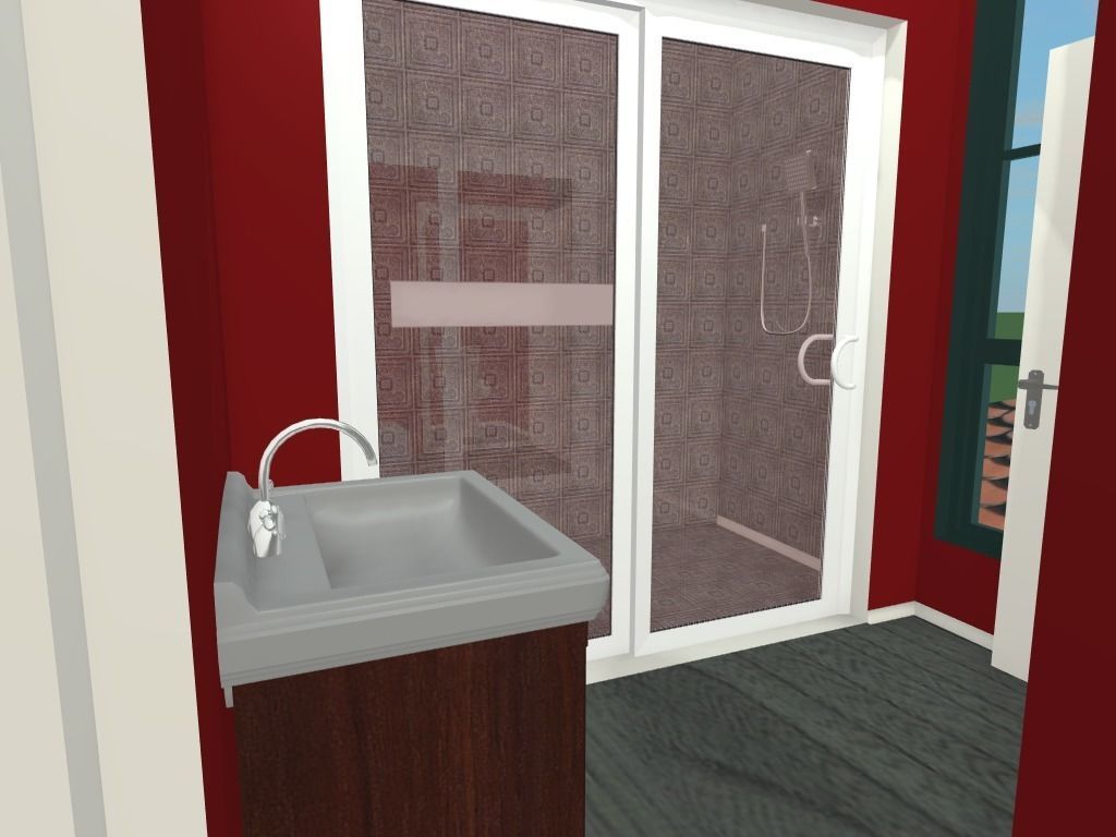 Getaway house with balcony 3D model_40