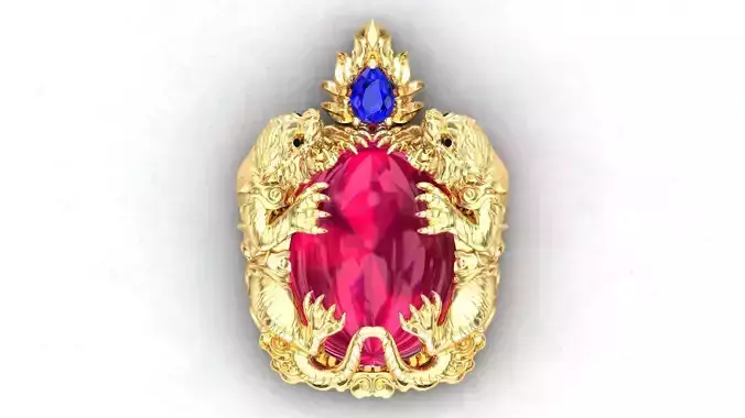 Tigers Pendant Ruby 3D print model