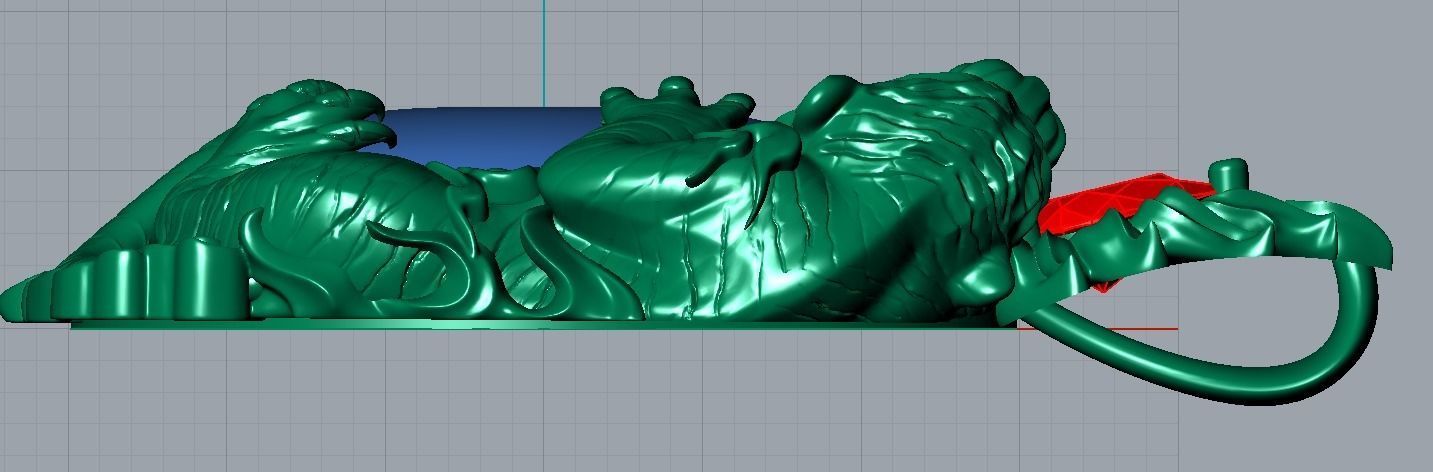 Tigers Pendant Ruby 3D print model_1