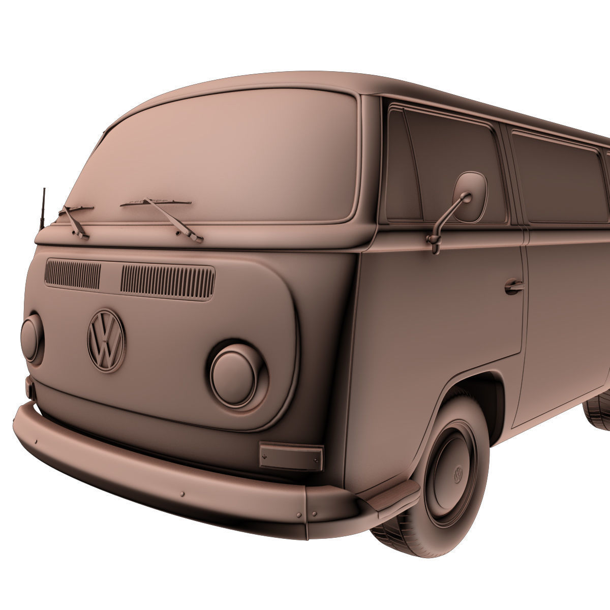  Volkswagen T2 Minibus 3D model_7