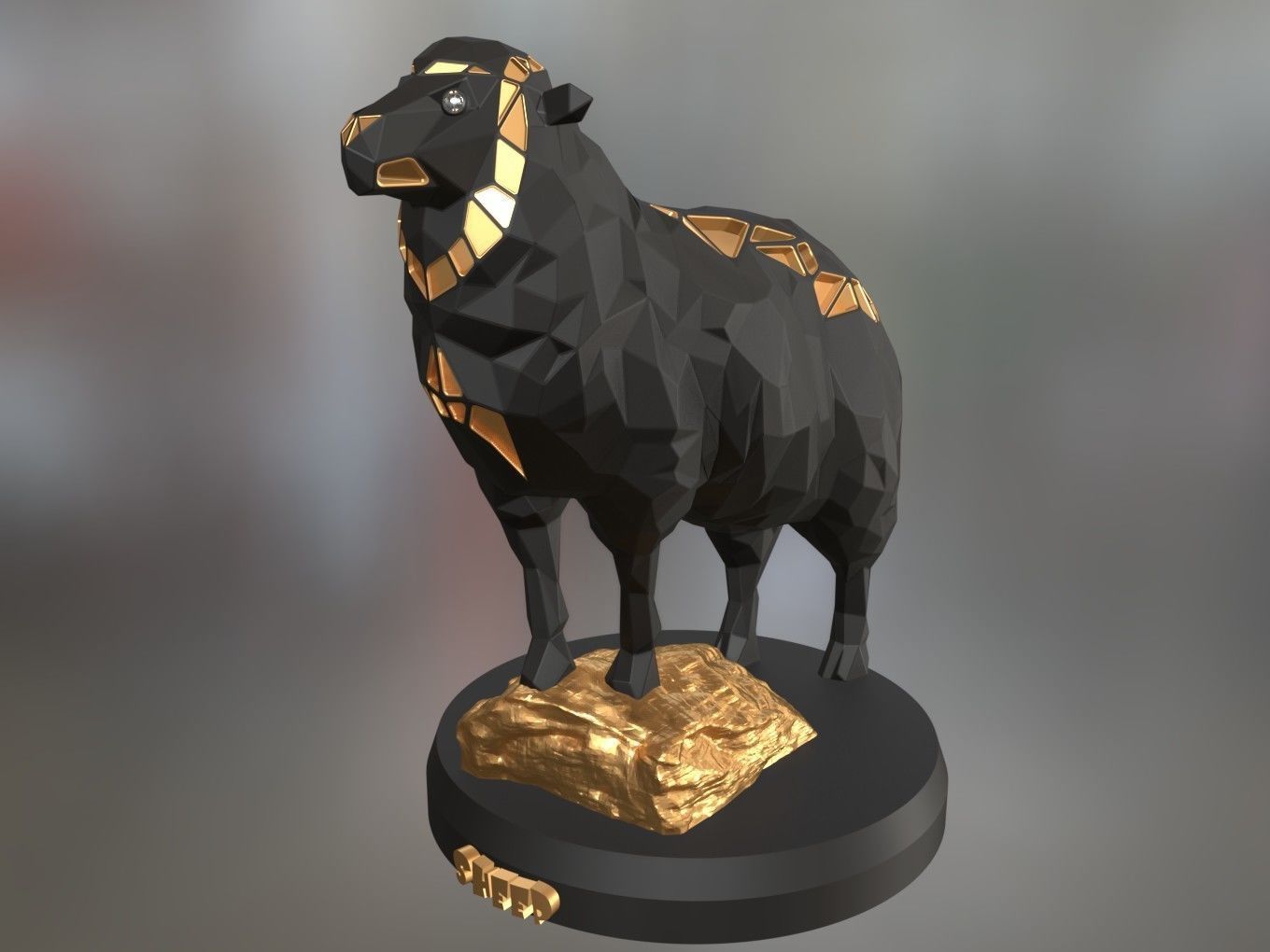 Voronoi Sheep Rock 3D print model_8