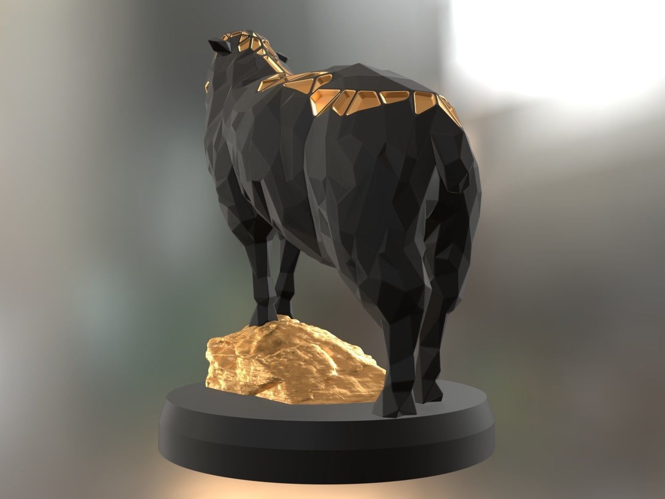 Voronoi Sheep Rock 3D print model_6