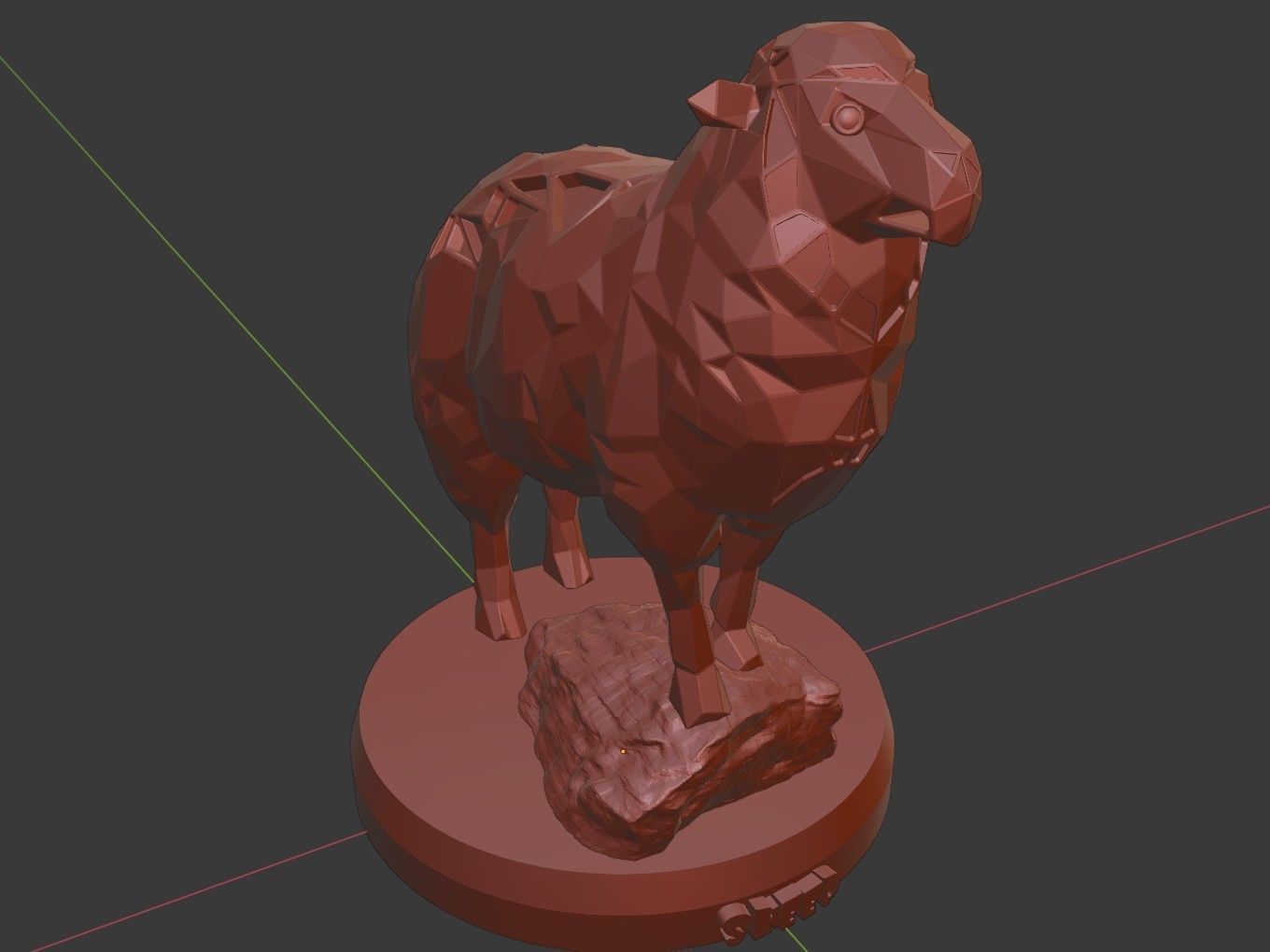 Voronoi Sheep Rock 3D print model_14