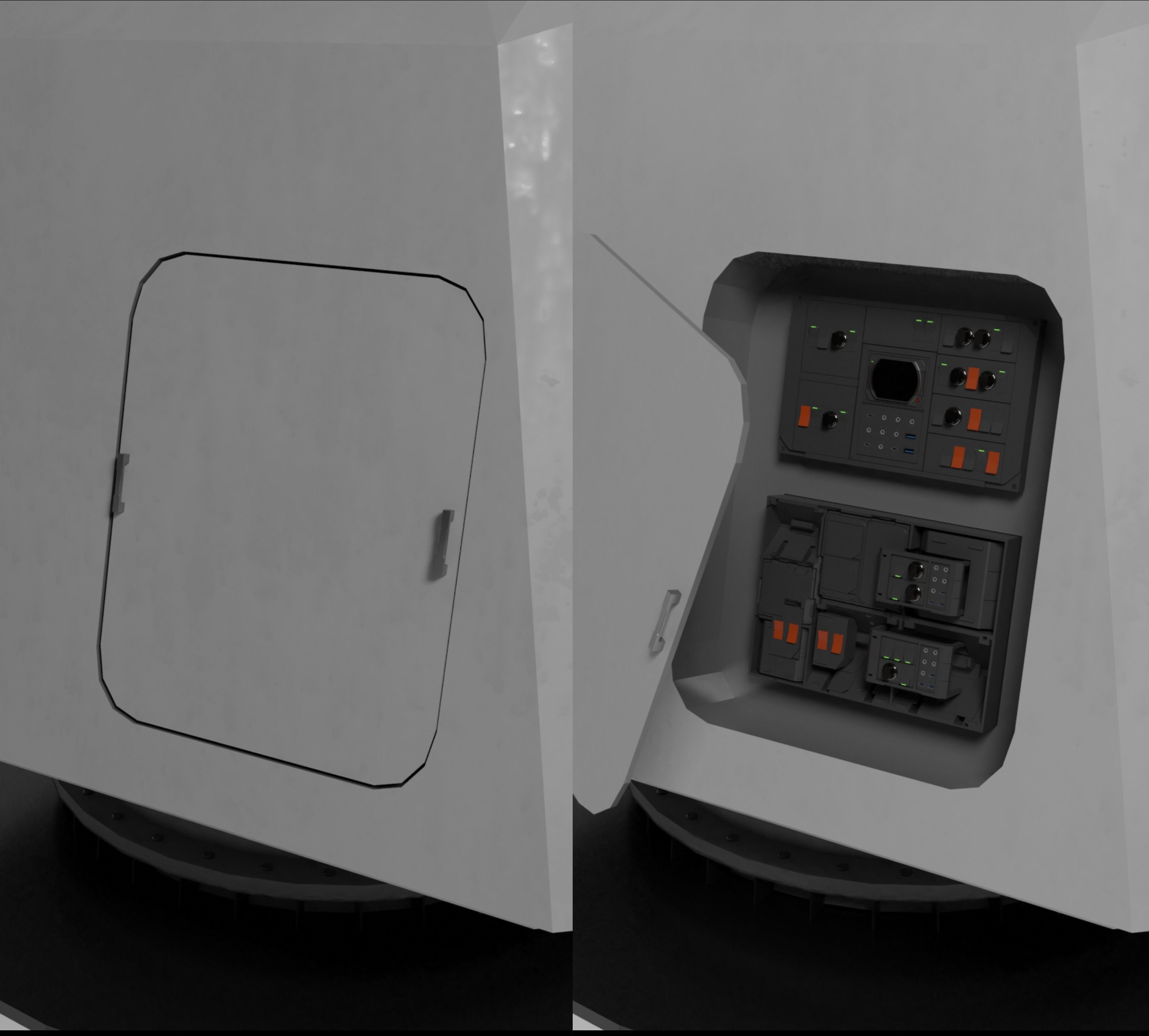 ship gun Low-poly 3D model_12