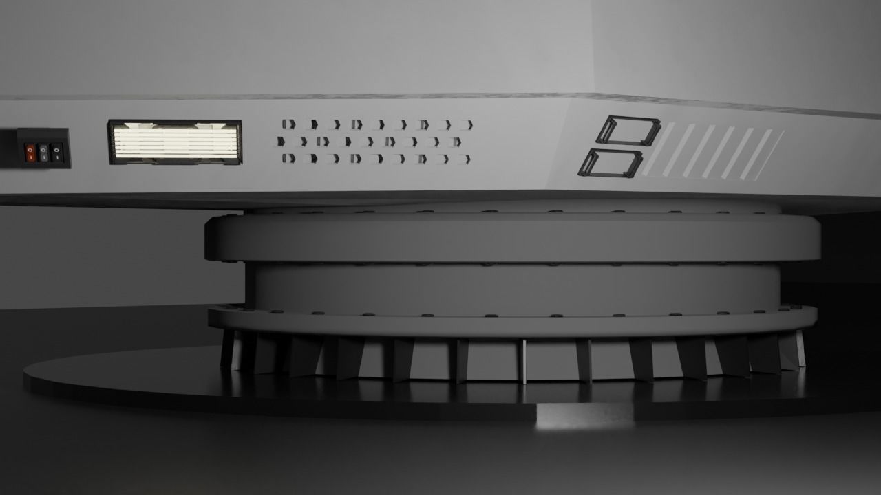 ship gun Low-poly 3D model_16