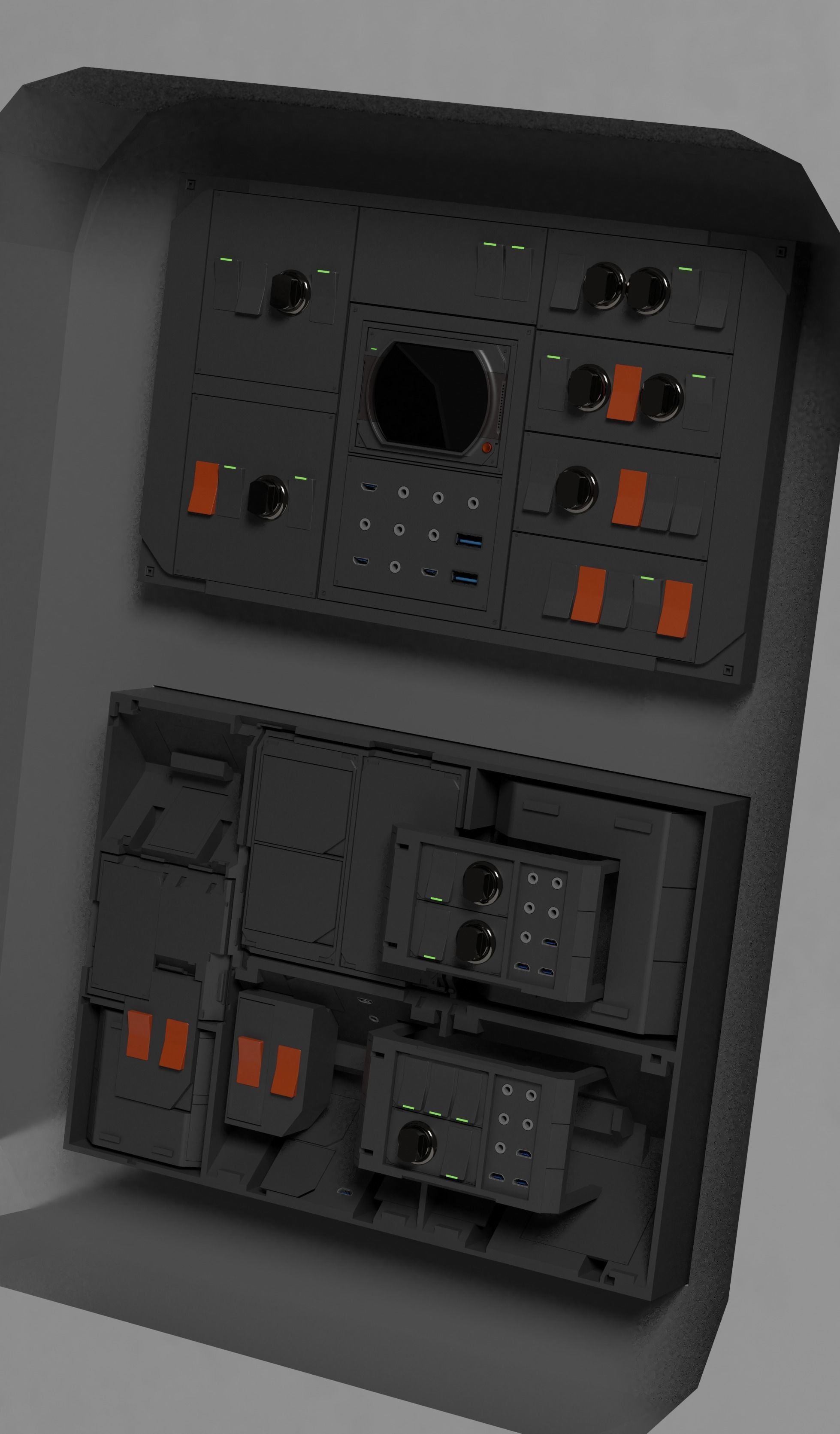 ship gun Low-poly 3D model_18