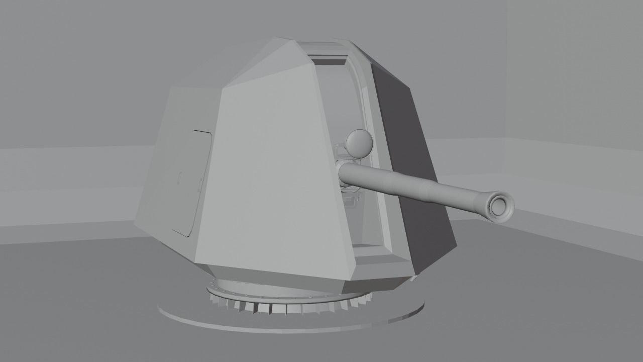 ship gun Low-poly 3D model_15