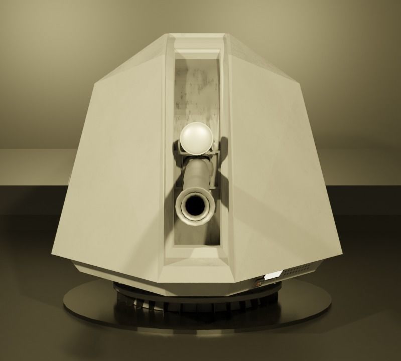 ship gun Low-poly 3D model_9
