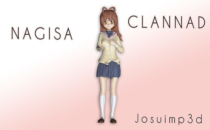 Nagisa Clannad 3d print 3D print model