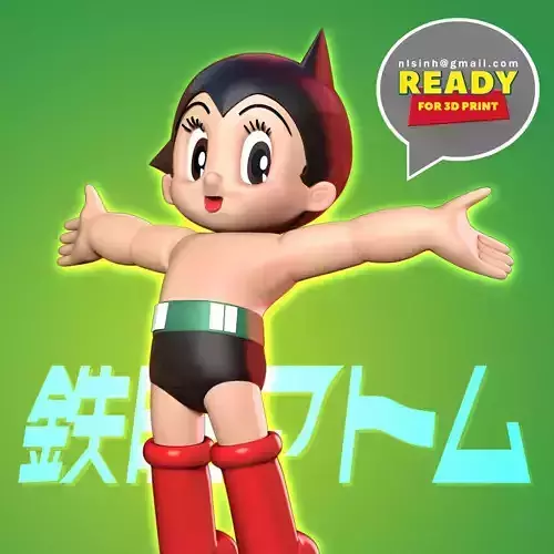 Astro Boy want to hug the world 3D print model