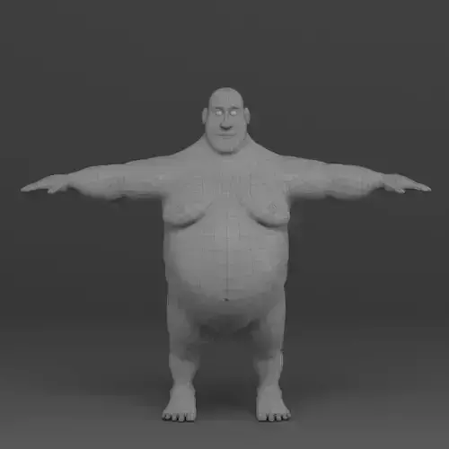 Cartoon man Basemesh 01