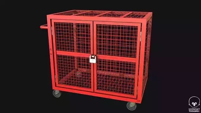 Storage Cart PBR Game Ready