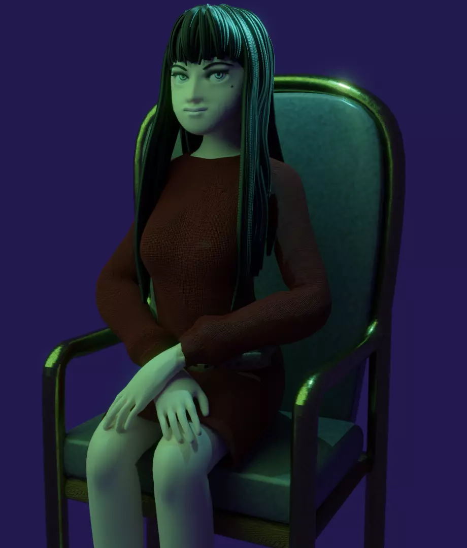 Tomie from Junji Ito 3D model_0