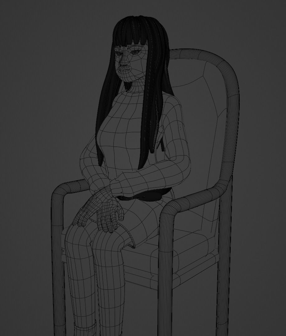 Tomie from Junji Ito 3D model_4