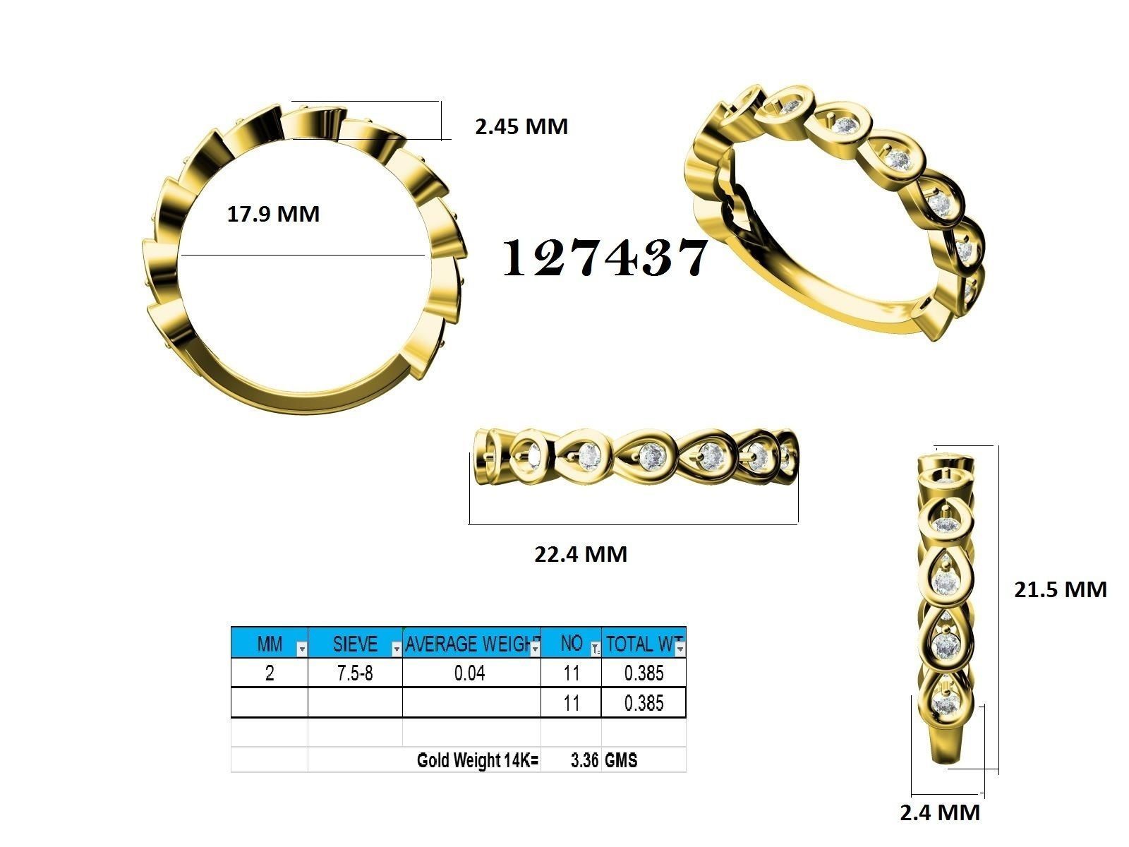 Ring - 127437 3D print model_12