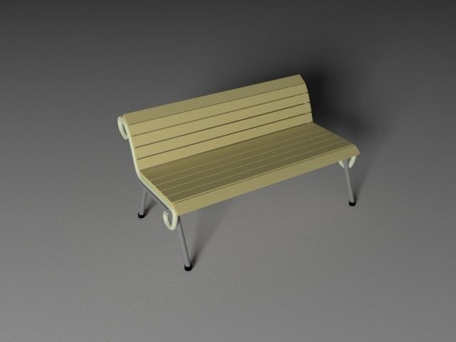 bench Free 3D model_2