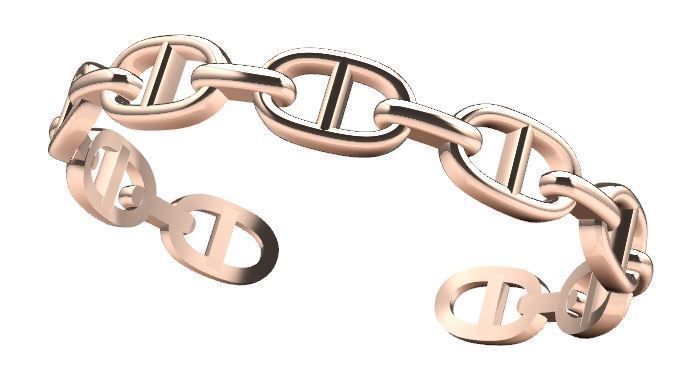 hermes bracelet 3D print model_2