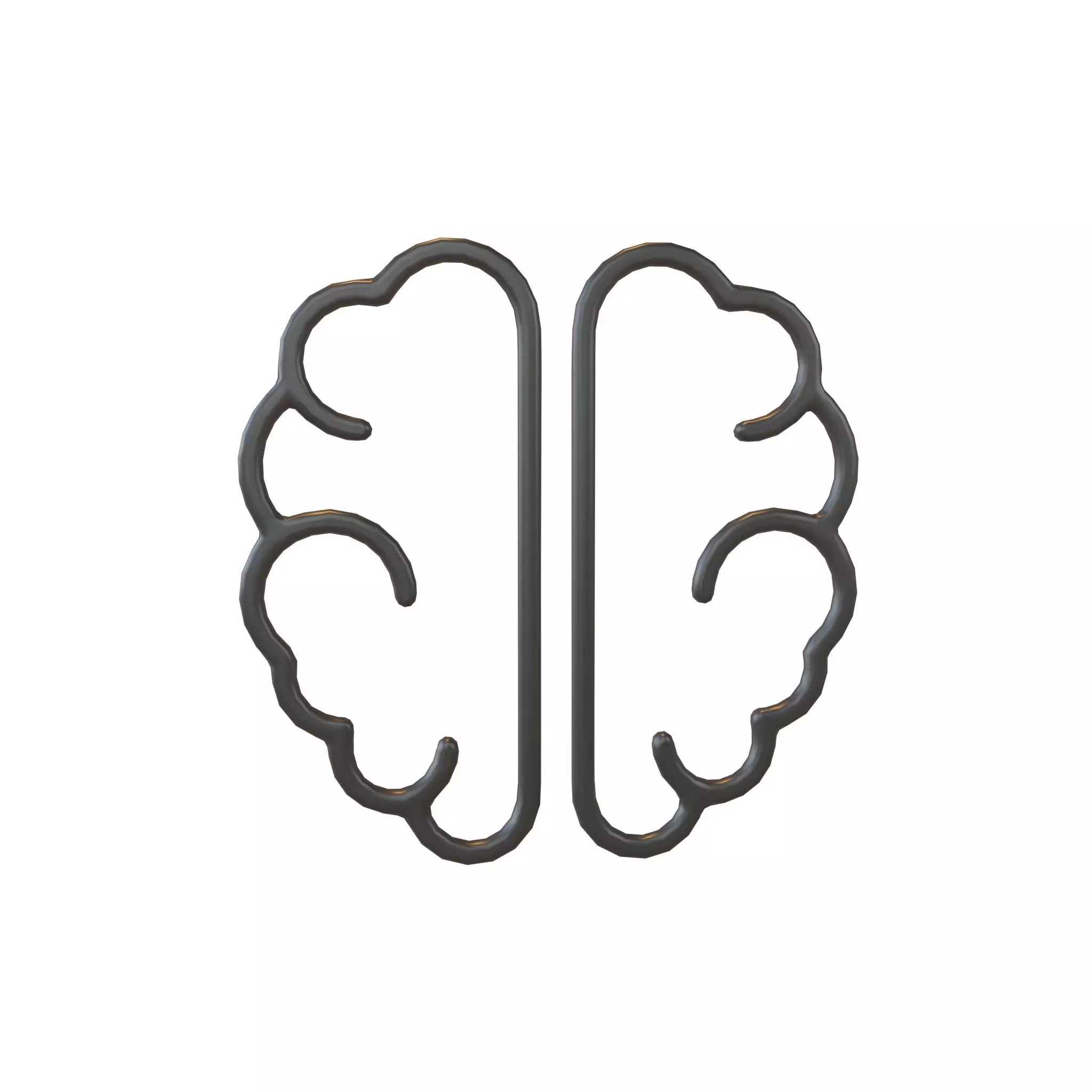 Brain Symbol v3 001 Low-poly 3D model