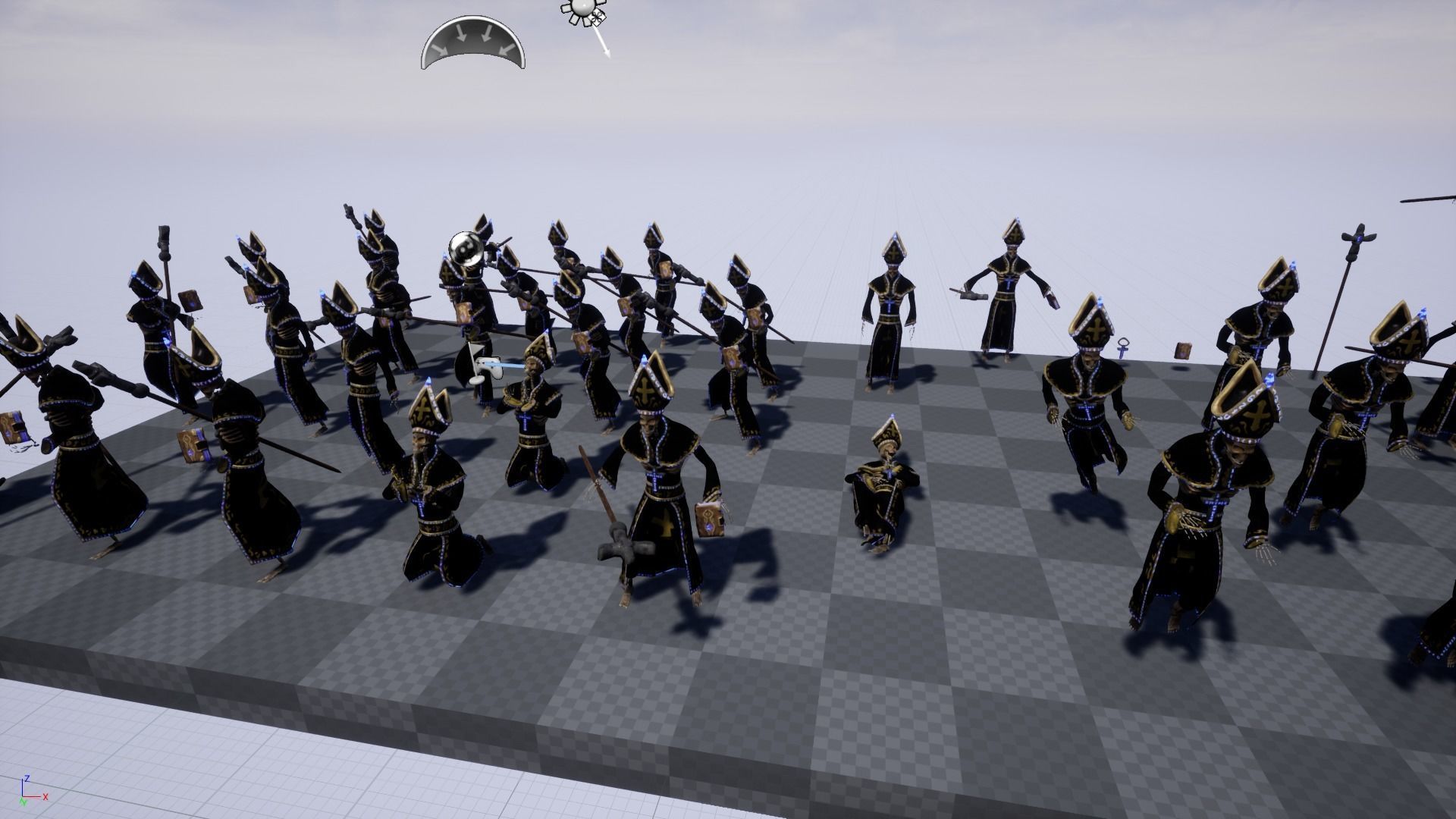 Priest Skeleton Low-poly 3D model_8