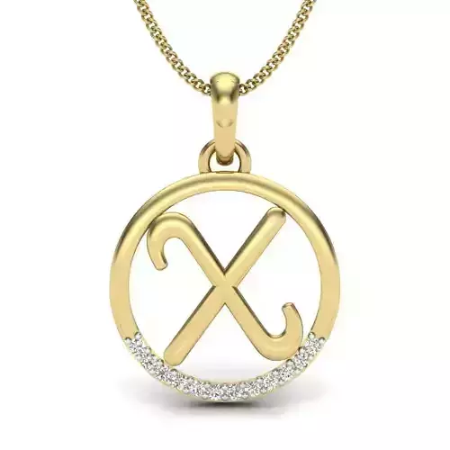 Initial Letter Pendant X