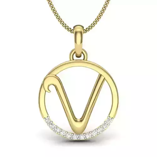 Initial Letter Pendant V