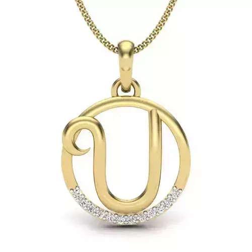 Initial Letter Pendant U