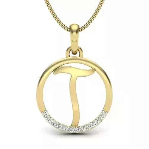 Initial Letter Pendant T