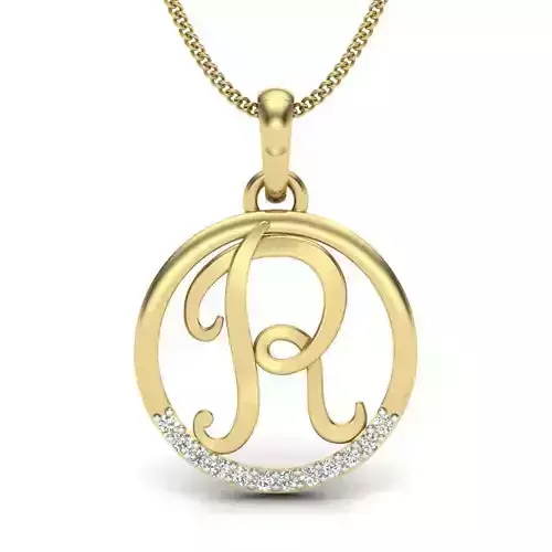 Initial Letter Pendant R 3D print model