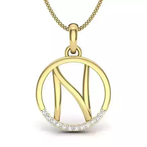 Initial Letter Pendant N