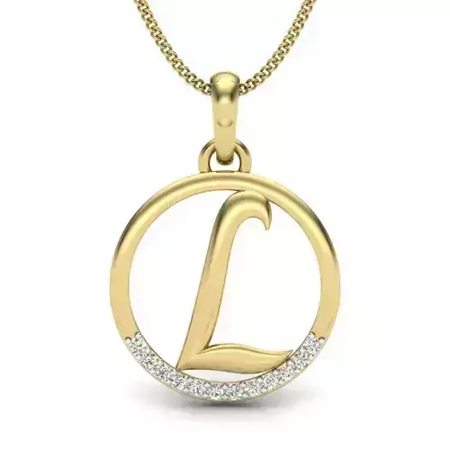 Initial Letter Pendant L 3D print model