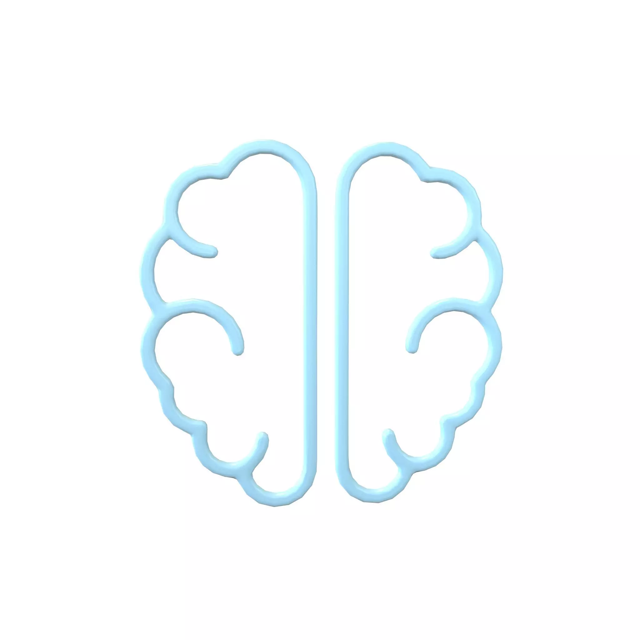 Brain Symbol v3 002 Low-poly 3D model