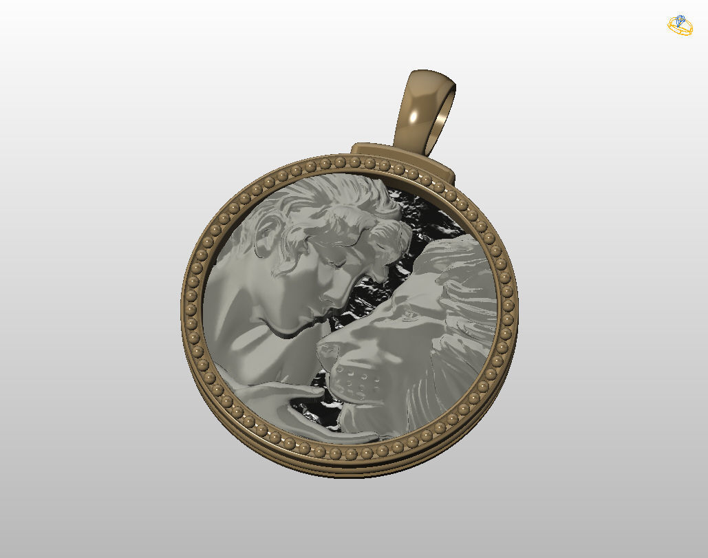 Horoscope Lion pendant 3D print model_33