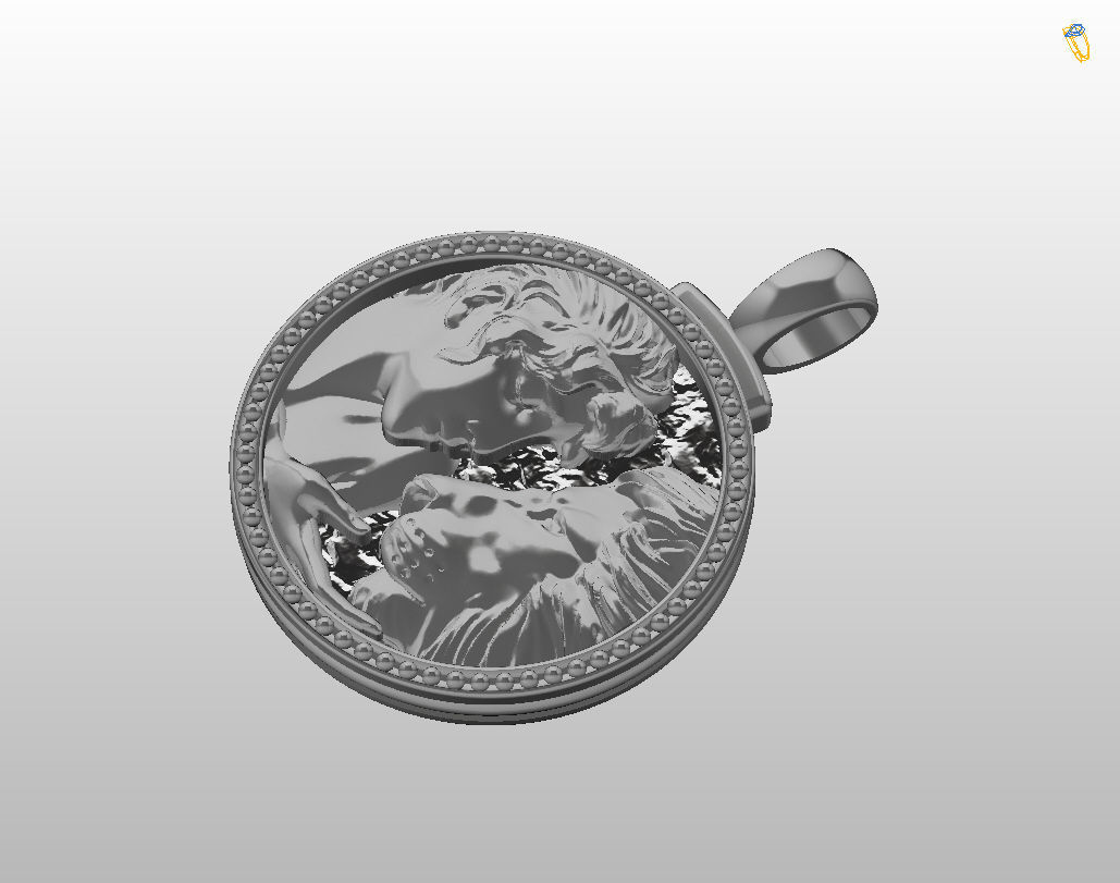 Horoscope Lion pendant 3D print model_14