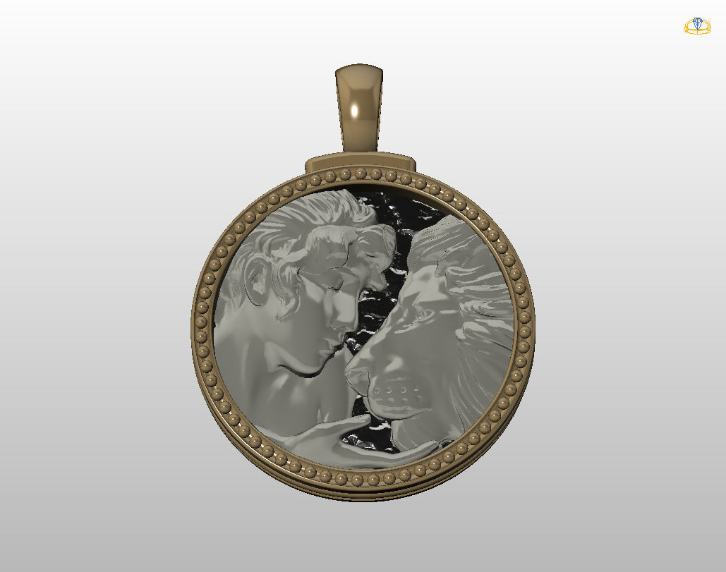 Horoscope Lion pendant 3D print model_39