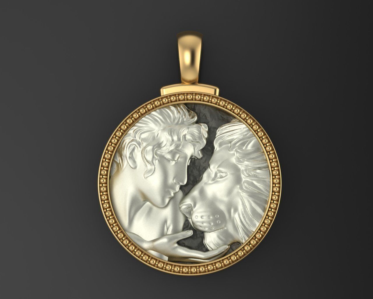 Horoscope Lion pendant 3D print model_26