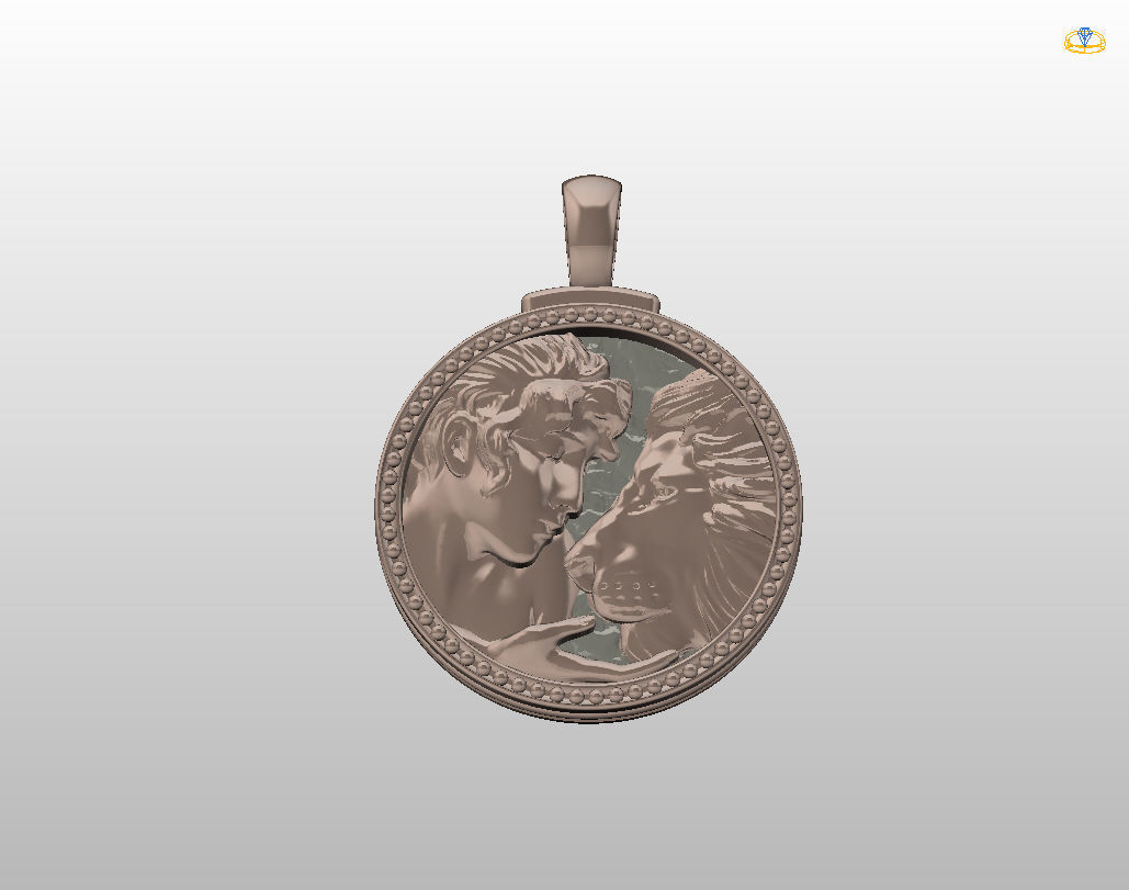 Horoscope Lion pendant 3D print model_5