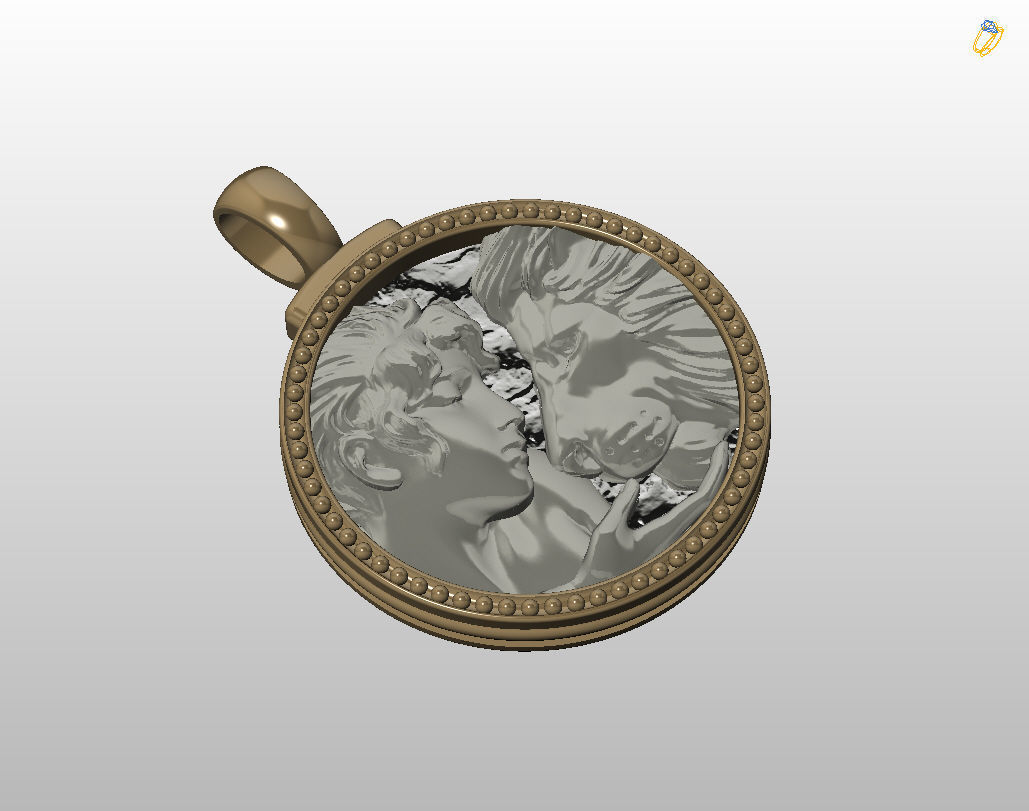 Horoscope Lion pendant 3D print model_31