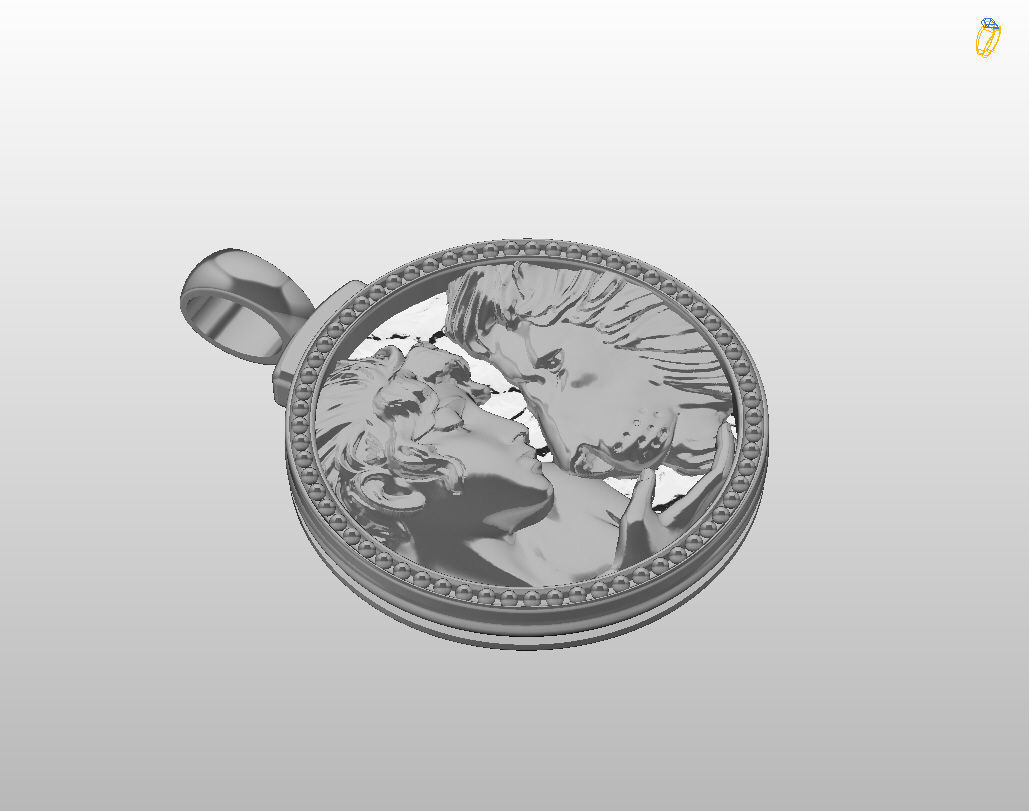 Horoscope Lion pendant 3D print model_15