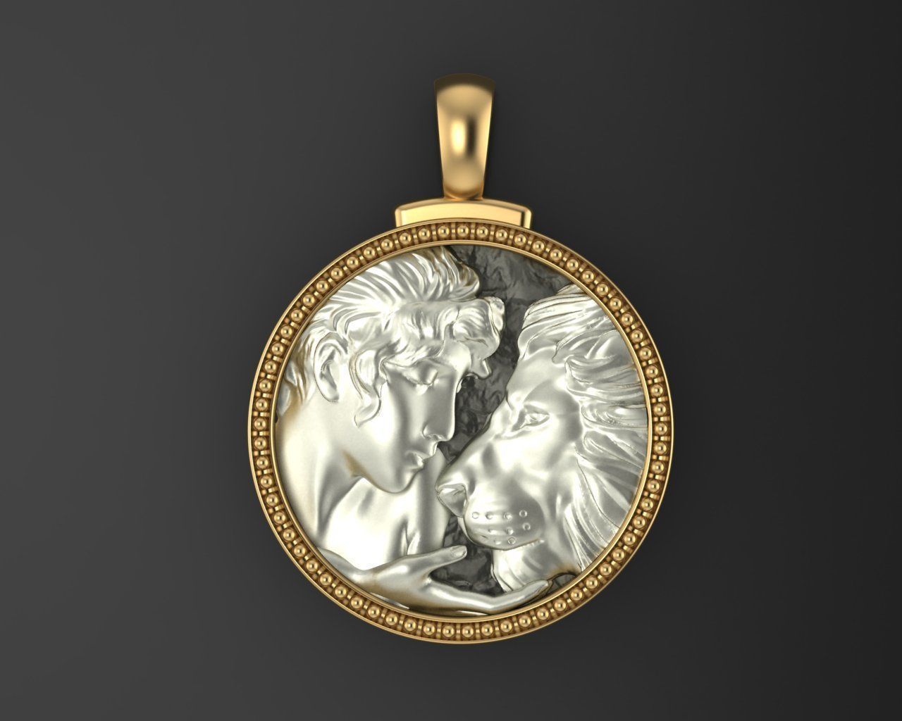 Horoscope Lion pendant 3D print model_10