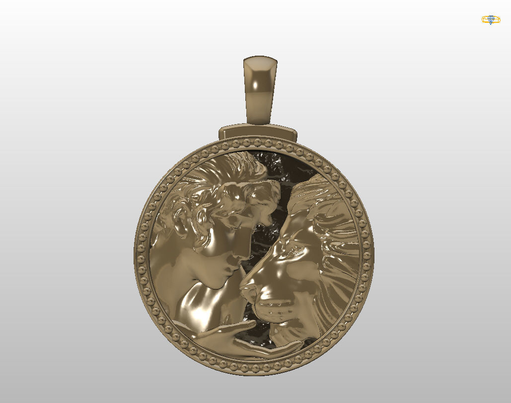 Horoscope Lion pendant 3D print model_45