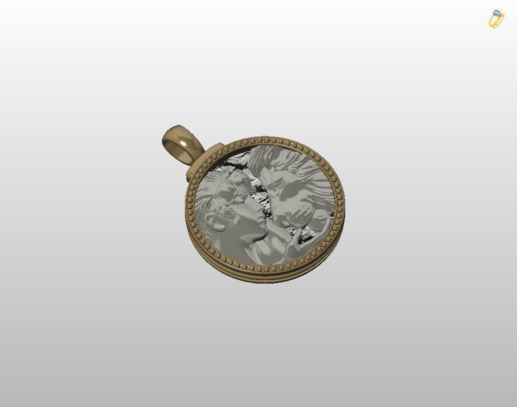 Horoscope Lion pendant 3D print model_29