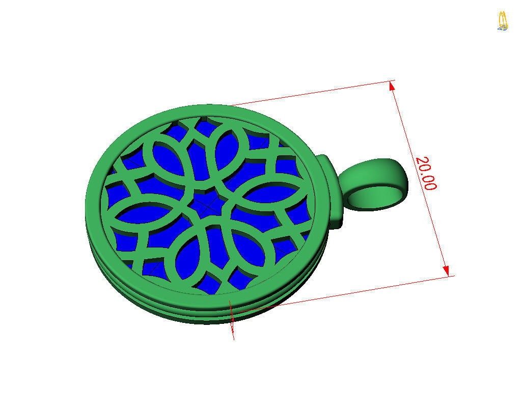 Horoscope Lion pendant 3D print model_9