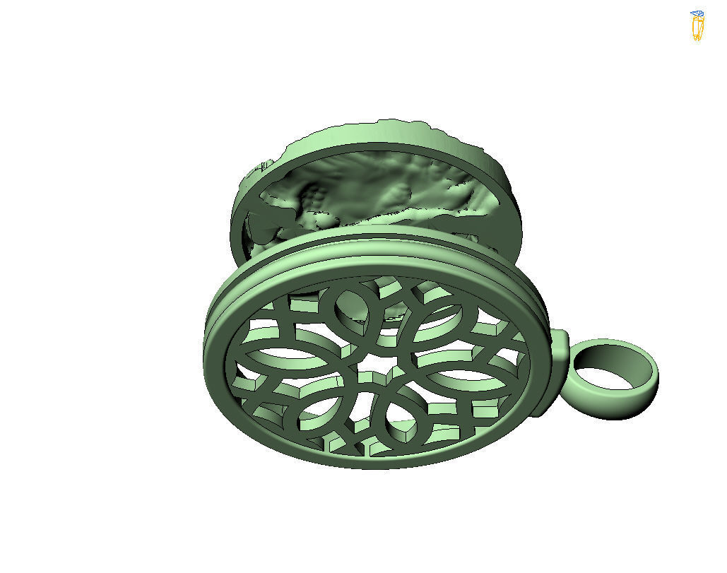 Horoscope Lion pendant 3D print model_24