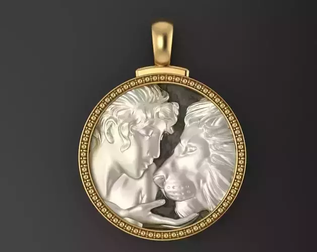 Horoscope Lion pendant 3D print model