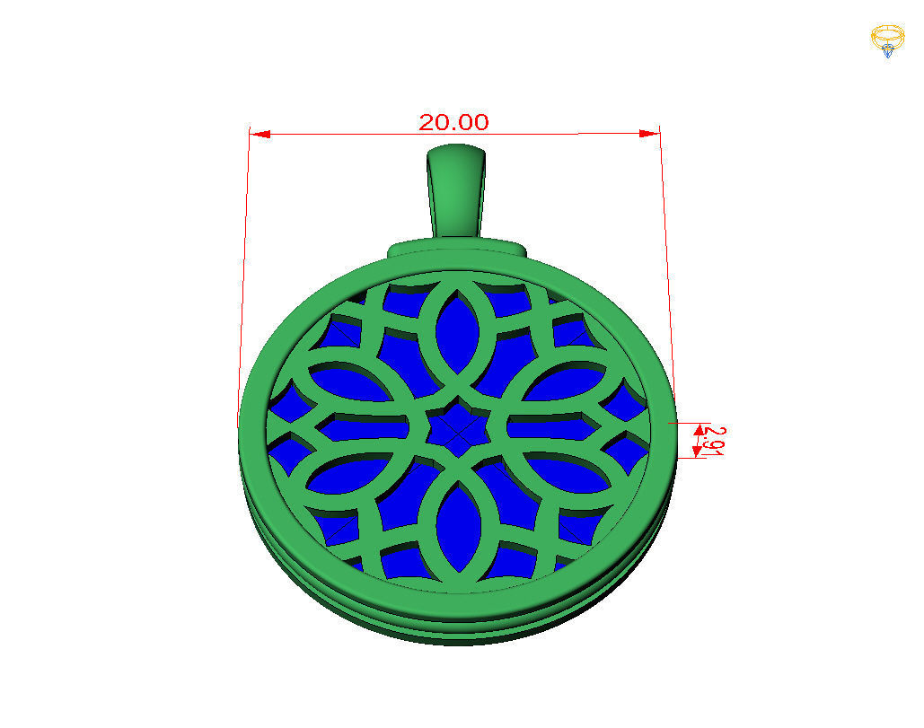 Horoscope Lion pendant 3D print model_25