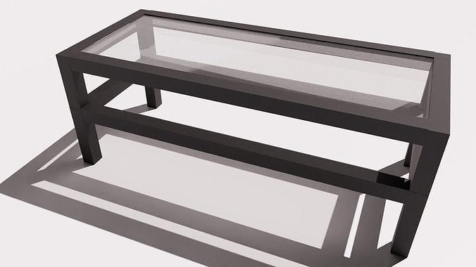 Glass Table 3D model Free low-poly 3D model