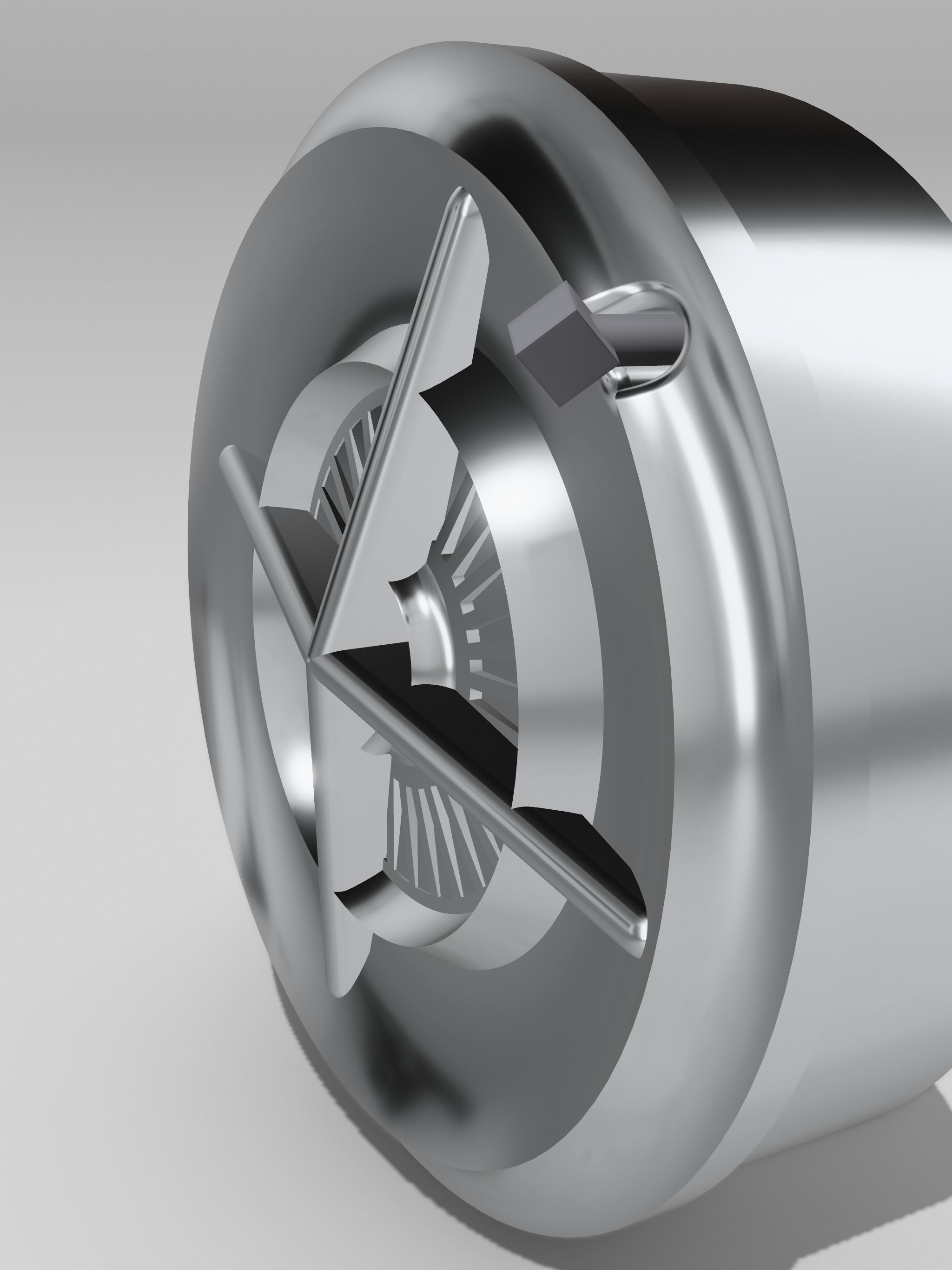 Kustom hubcap lowrider bomb bombas Style 3 3D print model_3