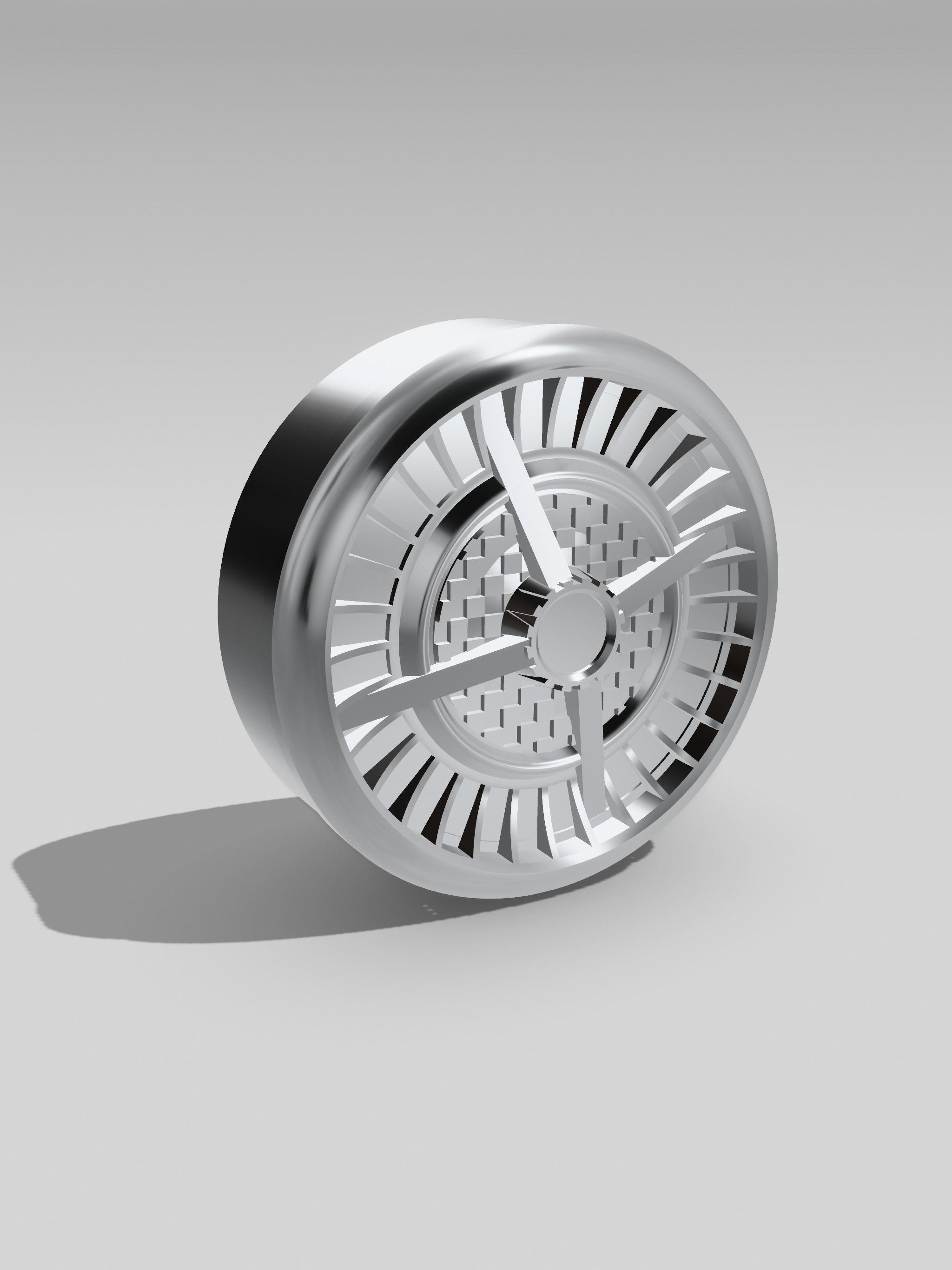 Kustom hubcap lowrider bomb bombas Style 4 3D print model_1