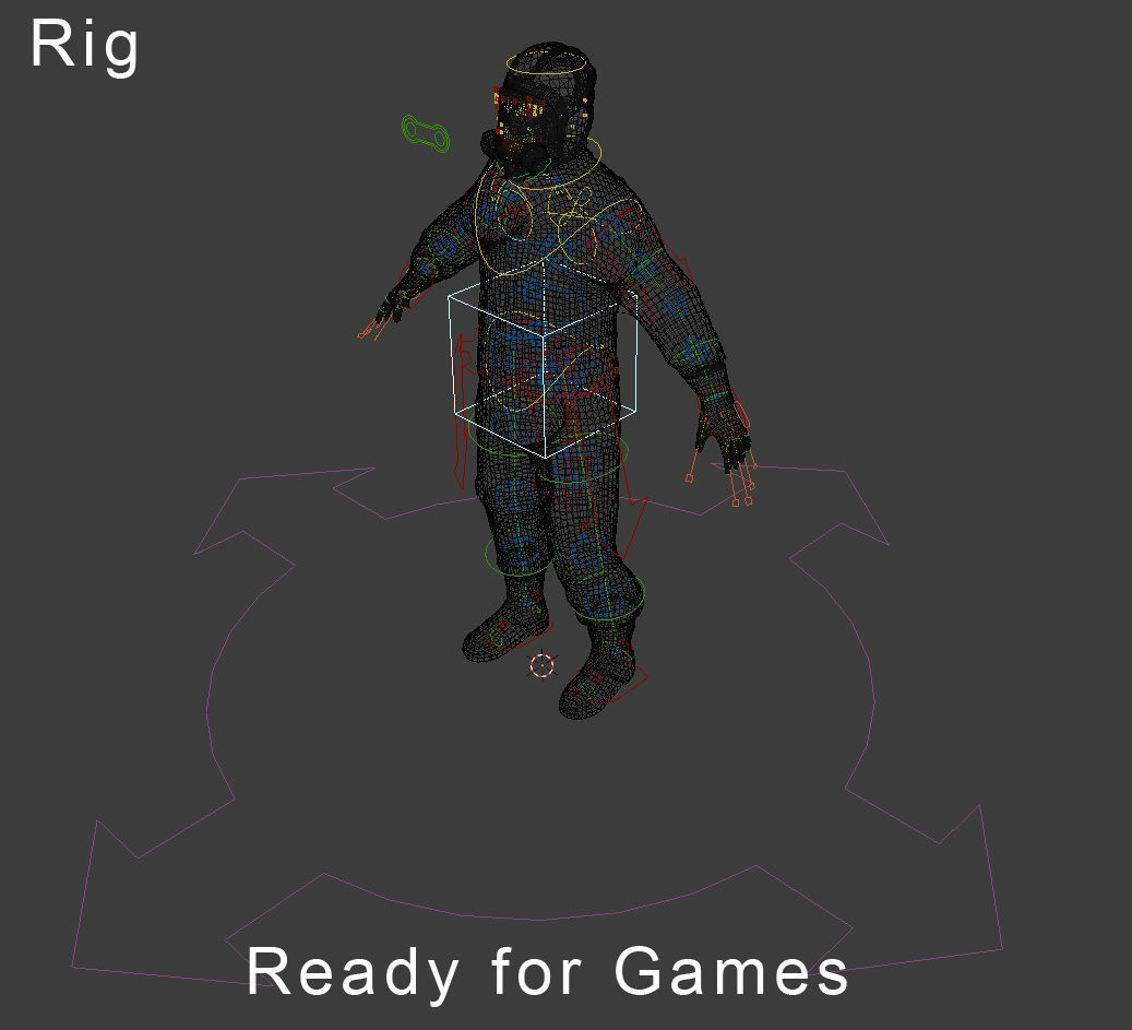 Biosuit Engineer  Low-poly 3D model_8