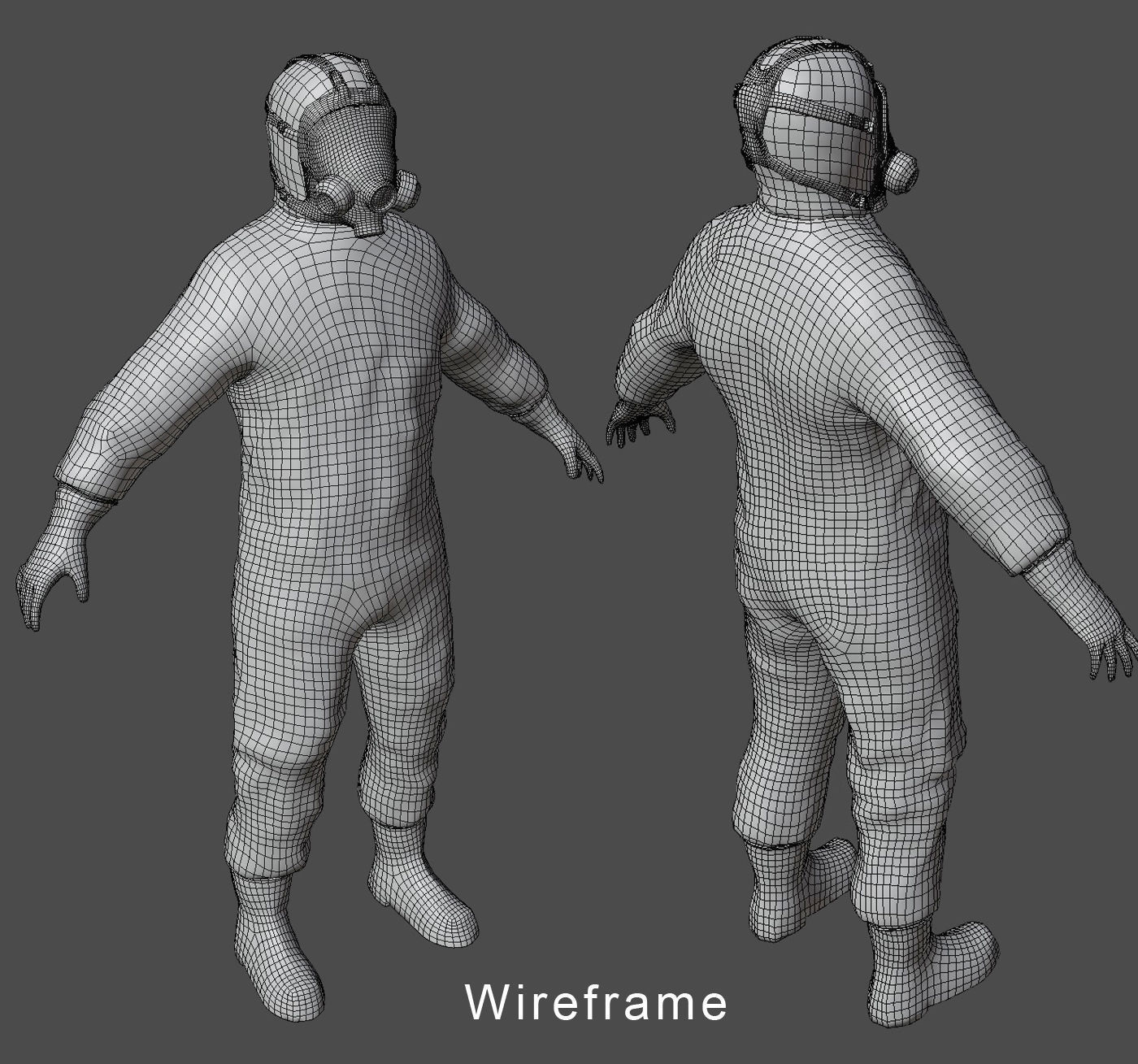 Biosuit Engineer  Low-poly 3D model_6